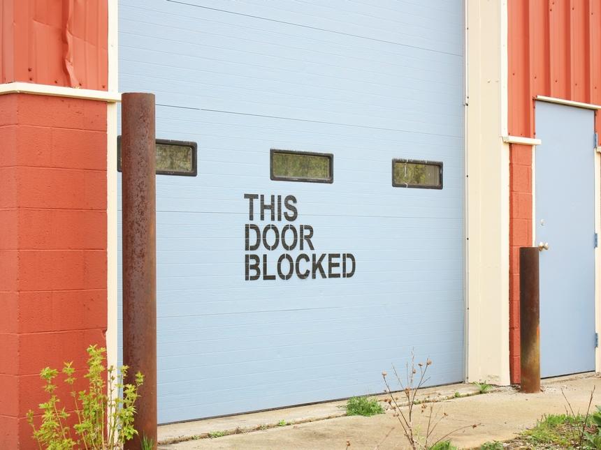 Porte de garage bloquée